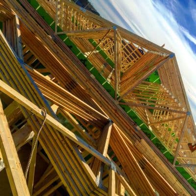 Custom Fourplex home framing in Belleville